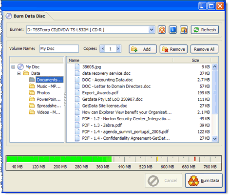 Quick start guide: How to burn data to CD or DVD using Burn My Files ...
