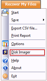Disk Imager Menu